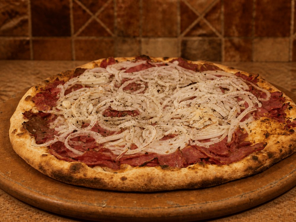 Imported Calabrese Sausage Pizza at Becco Orlando