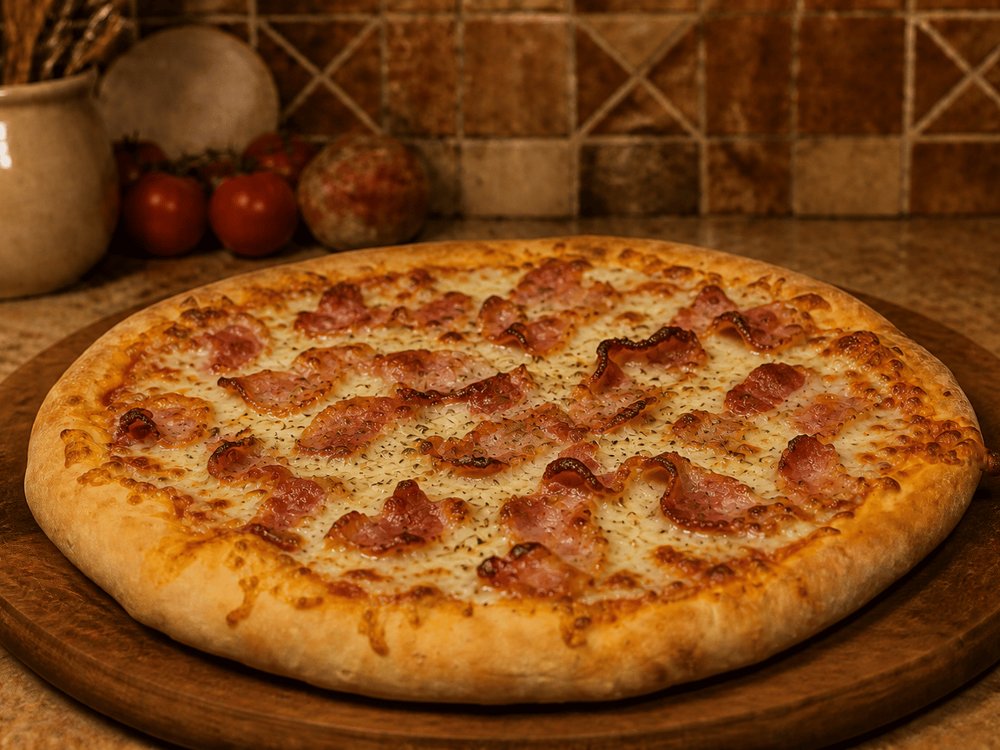 Mozzarella & Crispy Bacon Pizza at Becco Orlando